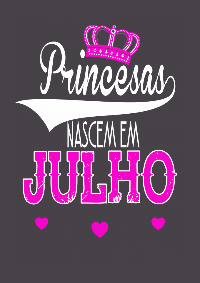 T SHIRT ESTONADA Princesas Nascem Em Julho R 55 13 Em Altas Estampas