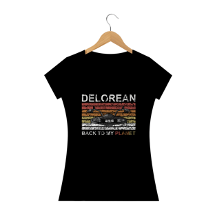 Nome do produtoDelorean FEMININA (camiseta preta) 
