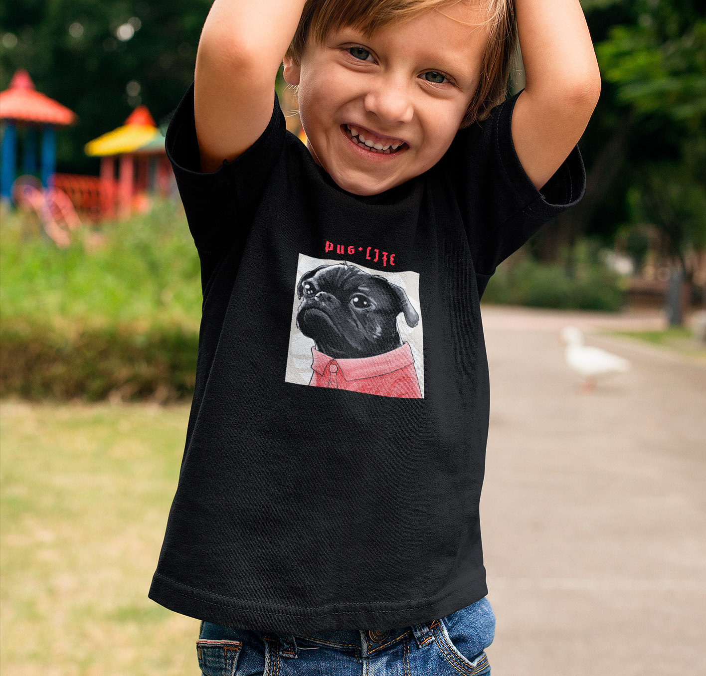 camiseta pug life